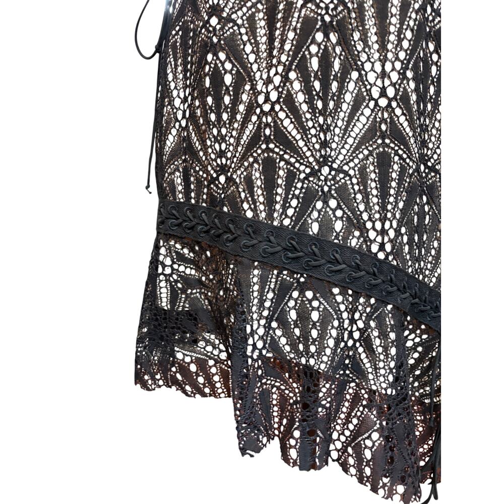 For Love and Lemons Black Lace Mini Dress Size L - Picture 9 of 16